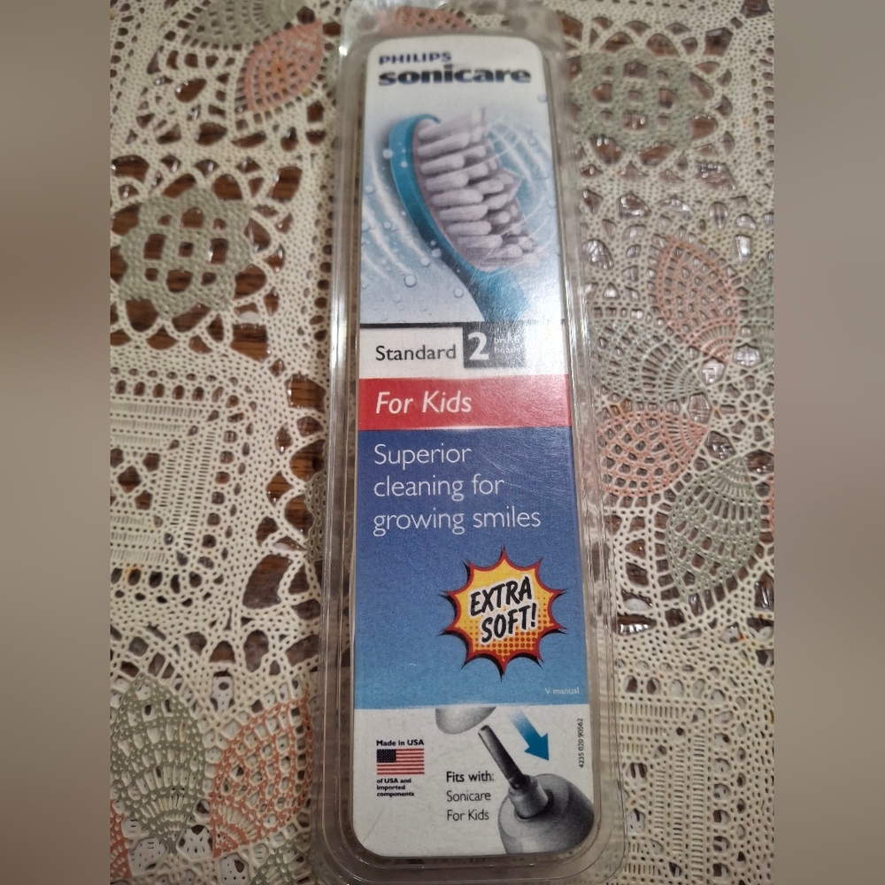 Philips Sonicare for Kids Replacemet Electric Extra Soft Toothbrush Heads. 2ct.